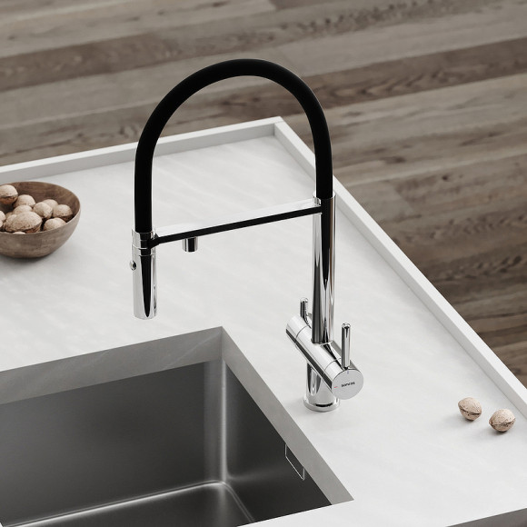 Смеситель для кухни Sancos Imola SC4010CH Хром Черный