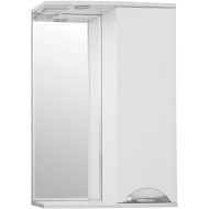 Зеркало со шкафом Style Line Жасмин 55 С с подсветкой Белый глянец