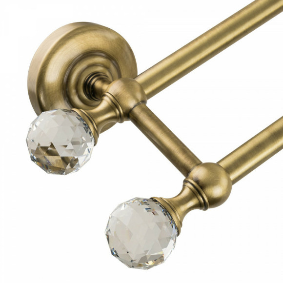 Полотенцедержатель Migliore Amerida 16569 двойной Бронза с кристаллами Swarovski Полотенцедержатель Migliore Amerida 16569 двойной Бронза с кристаллами Swarovski
