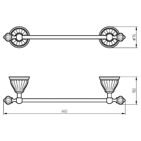 Полотенцедержатель Migliore Olivia 17531 Золото Белый Полотенцедержатель Migliore Olivia 17531 Золото Белый