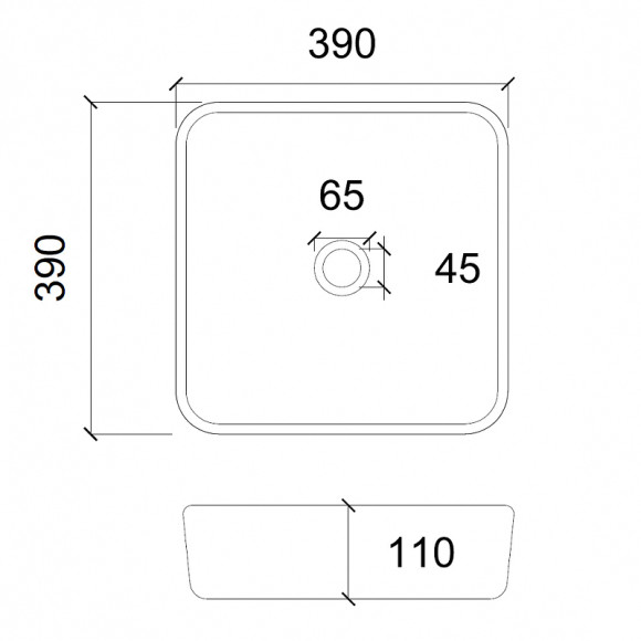 Раковина-чаша Abber Glas 39 AK2311B Черная Раковина-чаша Abber Glas 39 AK2311B Черная