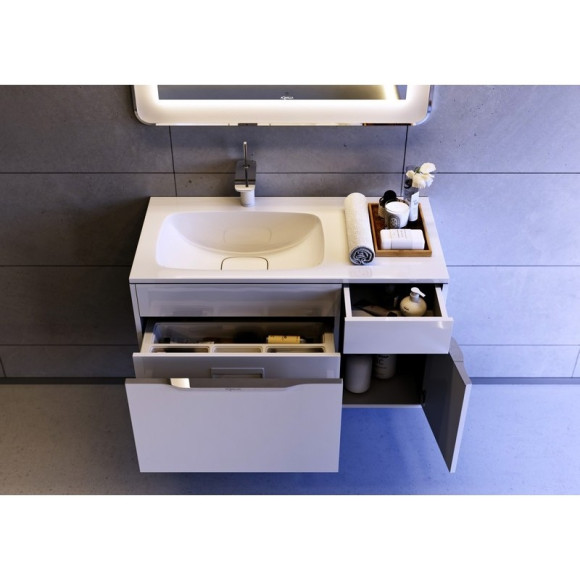 Тумба под раковину Aqwella 5 Stars Malaga 90 Mal.01.09/L подвесная Белая Тумба под раковину Aqwella 5 Stars Malaga 90 Mal.01.09/L подвесная Белая