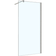 Душевая перегородка WeltWasser WW400 G-1 80 10000002937 профиль Хром стекло прозрачное