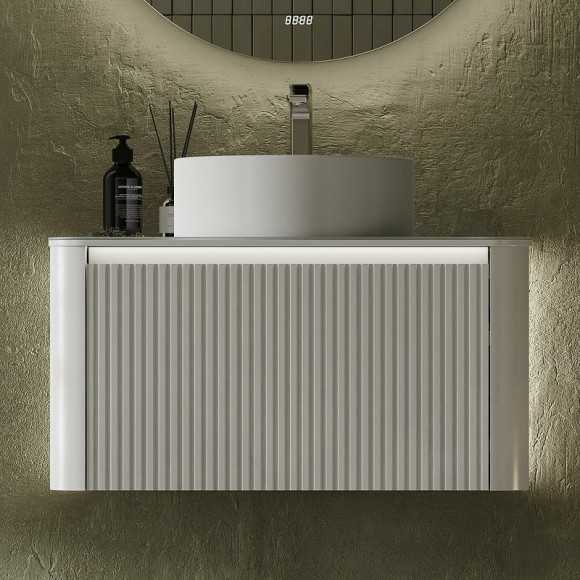 Тумба под раковину Jorno Lumino 80 Lum.01.80/P/W/JR подвесная Белая Тумба под раковину Jorno Lumino 80 Lum.01.80/P/W/JR подвесная Белая