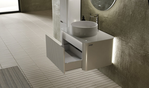 Тумба под раковину Jorno Lumino 80 Lum.01.80/P/W/JR подвесная Белая Тумба под раковину Jorno Lumino 80 Lum.01.80/P/W/JR подвесная Белая