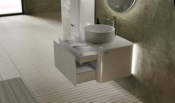 Тумба под раковину Jorno Lumino 80 Lum.01.80/P/W/JR подвесная Белая Тумба под раковину Jorno Lumino 80 Lum.01.80/P/W/JR подвесная Белая