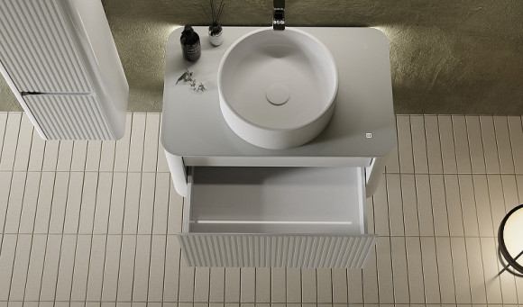 Тумба под раковину Jorno Lumino 80 Lum.01.80/P/W/JR подвесная Белая Тумба под раковину Jorno Lumino 80 Lum.01.80/P/W/JR подвесная Белая