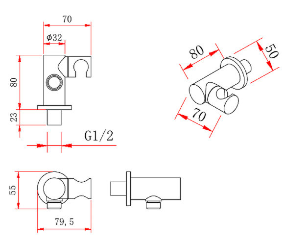 Душевая система Berges Ventas 2R Black 073004 Черная матовая