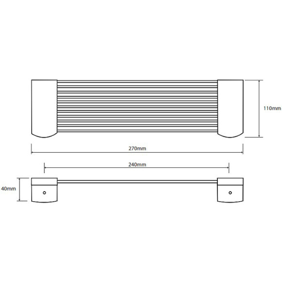Металлическая полка Bemeta Cytro 146102272 Хром Металлическая полка Bemeta Cytro 146102272 Хром