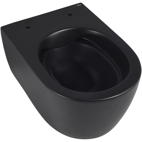 Унитаз Abber Bequem AC1104MB подвесной Черный матовый с сиденьем Микролифт Унитаз Abber Bequem AC1104MB подвесной Черный матовый с сиденьем Микролифт