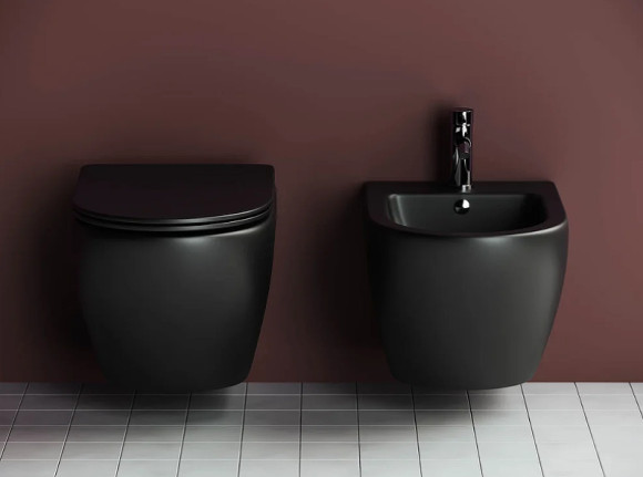 Комплект унитаза с инсталляцией Ceramicanova Metropol CN4002MB_1001B_1000 с сиденьем Микролифт и Черной матовой клавишей смыва Комплект унитаза с инсталляцией Ceramicanova Metropol CN4002MB_1001B_1000 с сиденьем Микролифт и Черной матовой клавишей смыва