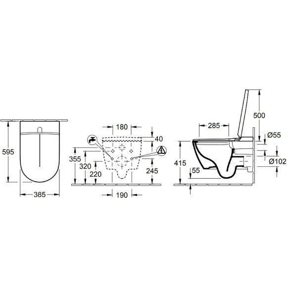 Унитаз биде Villeroy&Boch ViClean-L V0E100R1 подвесной с сиденьем Микролифт Унитаз биде Villeroy&Boch ViClean-L V0E100R1 подвесной с сиденьем Микролифт