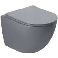 Унитаз SantiLine SL-5005MG подвесной Серый матовый с сиденьем Микролифт