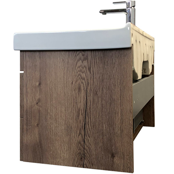 Тумба с раковиной Comforty Никосия 80П 00-00008856 подвесная Дуб темный Тумба с раковиной Comforty Никосия 80П 00-00008856 подвесная Дуб темный