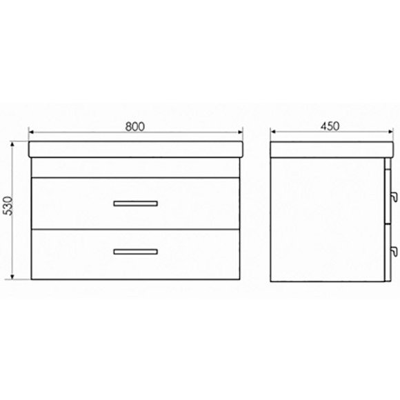 Тумба с раковиной Comforty Никосия 80П 00-00008856 подвесная Дуб темный Тумба с раковиной Comforty Никосия 80П 00-00008856 подвесная Дуб темный
