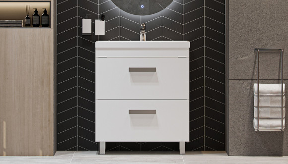 Тумба под раковину Velvex Orlando 70 tn.ORL.CLA.70.2Y Белая матовая