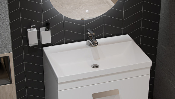 Тумба под раковину Velvex Orlando 70 tn.ORL.CLA.70.2Y Белая матовая