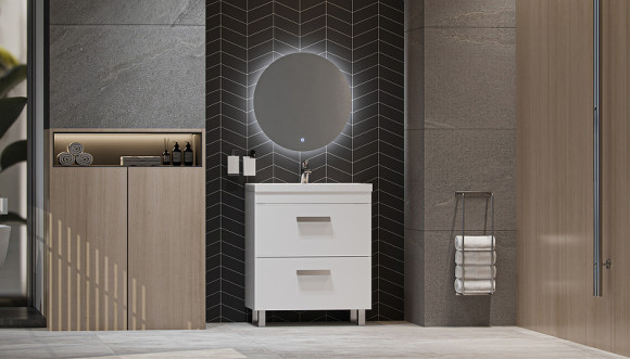 Тумба под раковину Velvex Orlando 70 tn.ORL.CLA.70.2Y Белая матовая