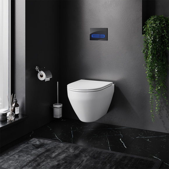 Комплект унитаза с инсталляцией AM.PM Spirit V2.0 FlashClean IS450A38.701700 с сиденьем Микролифт и Черной клавишей смыва Комплект унитаза с инсталляцией AM.PM Spirit V2.0 FlashClean IS450A38.701700 с сиденьем Микролифт и Черной клавишей смыва