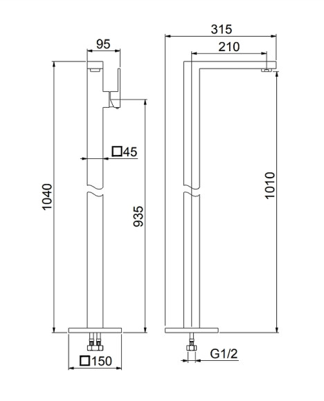 Смеситель для раковины Webert Pegaso PE832101010 Золото матовое