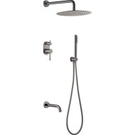 Душевая система Boheme Uno 464-2-GM Оружейная сталь