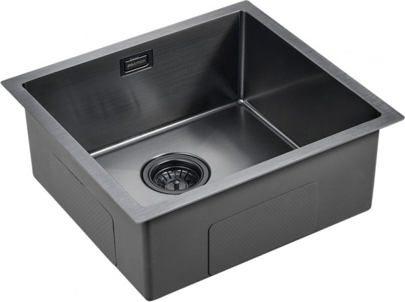 Кухонная мойка Paulmark Aller 48 Uni PM804844-GM Вороненая сталь Кухонная мойка Paulmark Aller 48 Uni PM804844-GM Вороненая сталь