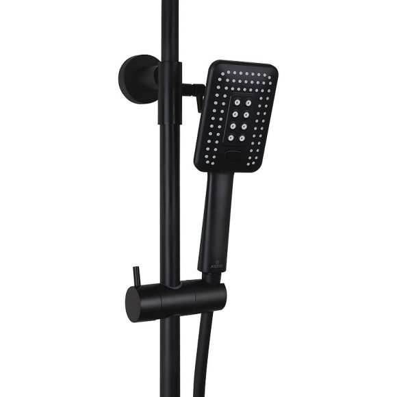 Душевая система Kaiser Elite 01182-2 с термостатом Черная матовая