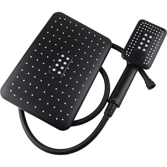 Душевая система Kaiser Elite 01182-2 с термостатом Черная матовая