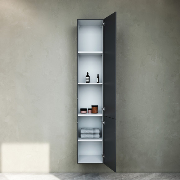 Шкаф пенал AM.PM Gem 30 R M90CHR0306GM подвесной Графит матовый Шкаф пенал AM.PM Gem 30 R M90CHR0306GM подвесной Графит матовый