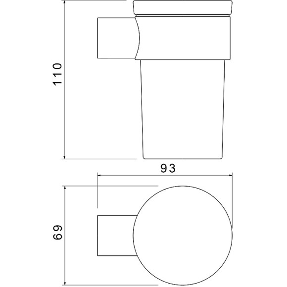 Стакан для зубных щеток Aquatek Лира AQ4427CR Хром Стакан для зубных щеток Aquatek Лира AQ4427CR Хром