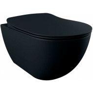 Унитаз биде Creavit Free FE322-00SM00E-0000 подвесной Черный матовый без сиденья Унитаз биде Creavit Free FE322-00SM00E-0000 подвесной Черный матовый без сиденья