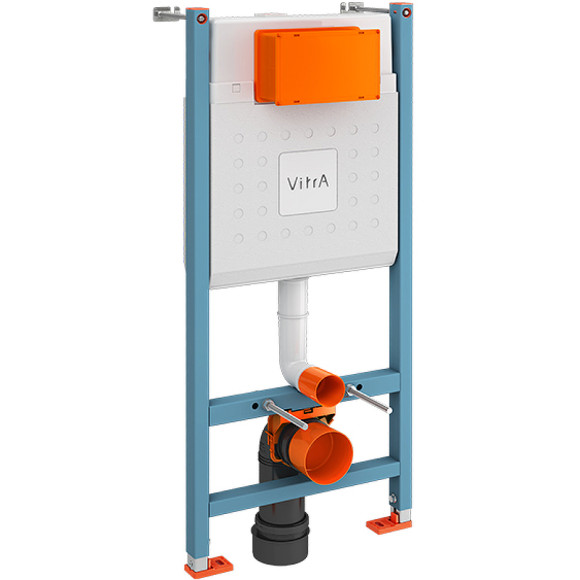 Комплект унитаза с инсталляцией Vitra Normus L-box 9773B003-7207 с сиденьем и Белой клавишей смыва