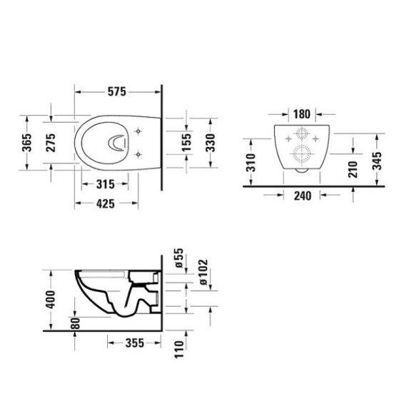 Унитаз Duravit Architec 45726900A1 подвесной с сиденьем Микролифт
