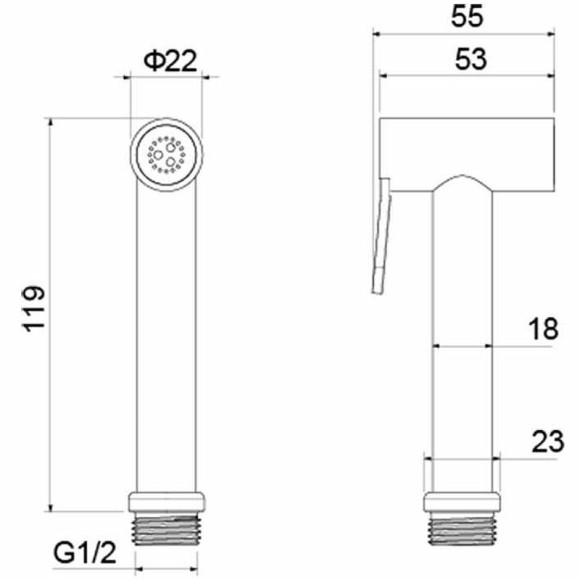 Гигиенический душ Aquatek AQ2057MB Черный матовый