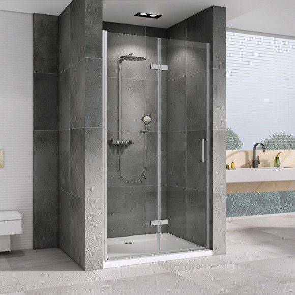 Душевая дверь Abber Zart 90 AG08090P профиль Хром стекло прозрачное Душевая дверь Abber Zart 90 AG08090P профиль Хром стекло прозрачное