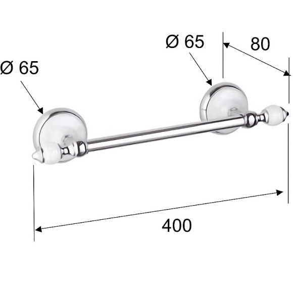 Полотенцедержатель Remer Epoca EP40CR Хром Полотенцедержатель Remer Epoca EP40CR Хром