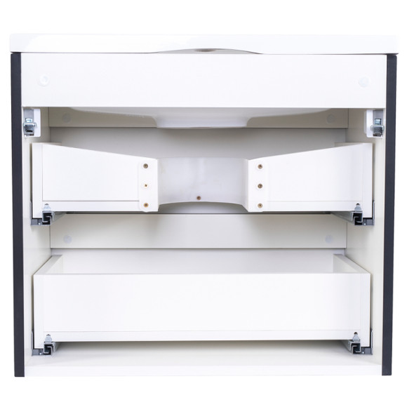 Тумба под раковину Style Line Бергамо 60 СС-00002318 подвесная Черная антискрейч Тумба под раковину Style Line Бергамо 60 СС-00002318 подвесная Черная антискрейч