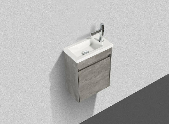 Тумба под раковину BelBagno Pietra Mini 46 PIETRA MINI-460-1A-SO-SCM-R подвесная Stucco Cemento