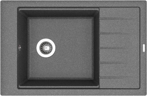 Кухонная мойка Florentina Липси-780Р 20.275.D0780.102 Черная