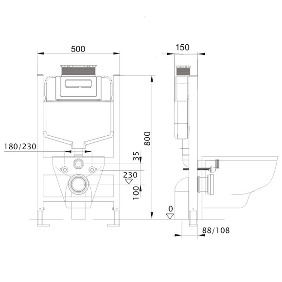 Инсталляция Aquatek INS-0000018 для унитаза без клавиши смыва Инсталляция Aquatek INS-0000018 для унитаза без клавиши смыва