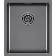 Кухонная мойка Paulmark Lassan 38 Uni LA38-GM Вороненная сталь
