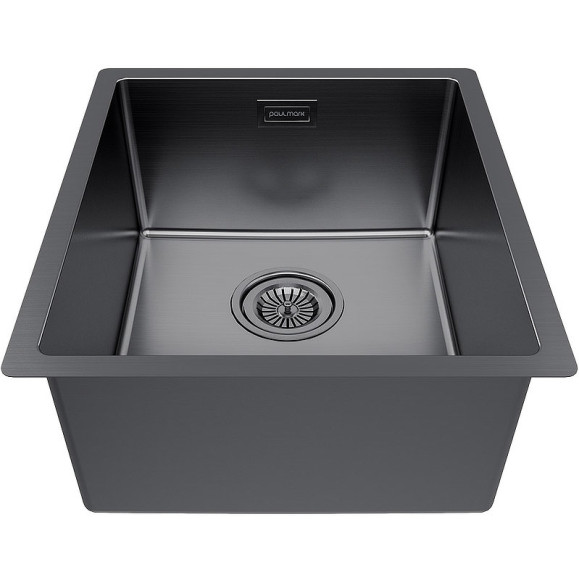Кухонная мойка Paulmark Lassan 38 Uni LA38-GM Вороненная сталь Кухонная мойка Paulmark Lassan 38 Uni LA38-GM Вороненная сталь
