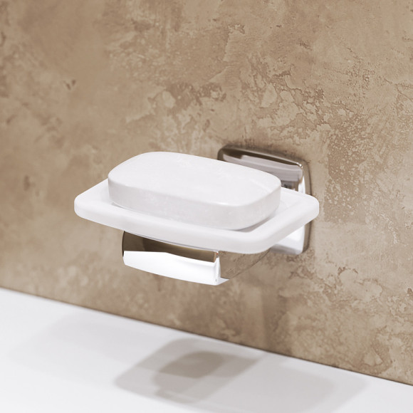 Мыльница AM.PM Gem A9034200 Хром Белая Мыльница AM.PM Gem A9034200 Хром Белая