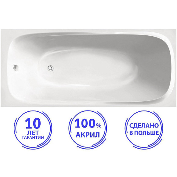 Акриловая ванна C-Bath Saturn 170x75 CBQ012001 без гидромассажа
