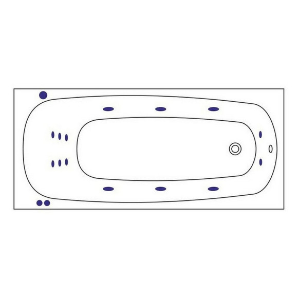 Акриловая ванна Whitecross Layla 180x80 0102.180080.100.SMART.GL с гидромассажем Акриловая ванна Whitecross Layla 180x80 0102.180080.100.SMART.GL с гидромассажем