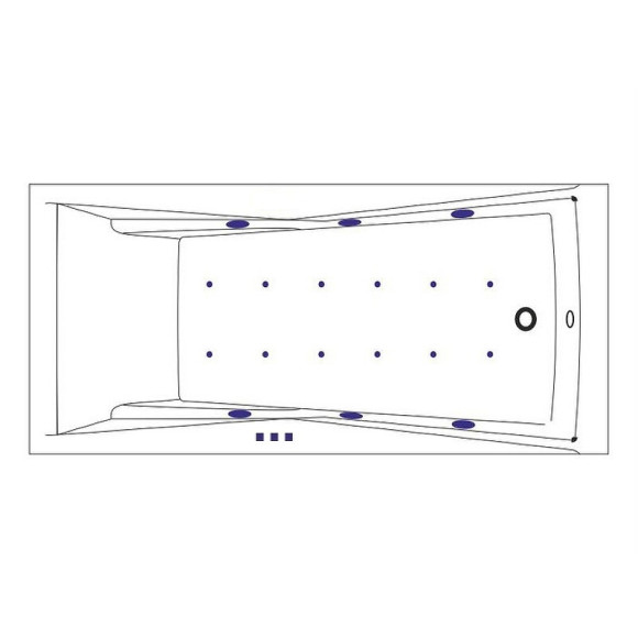 Акриловая ванна Whitecross Palace 170x75 0104.170075.100.RELAX.WH с гидромассажем Акриловая ванна Whitecross Palace 170x75 0104.170075.100.RELAX.WH с гидромассажем