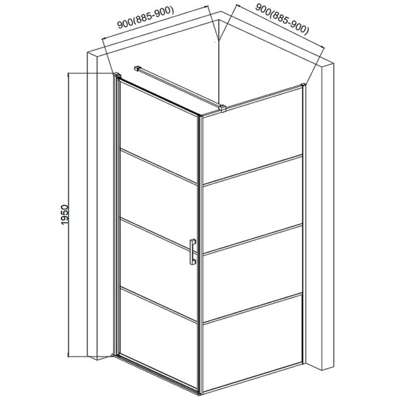 Душевой уголок AQUAme 90x90 L AQM5215-LH-9 профиль Черный матовый стекло прозрачное Душевой уголок AQUAme 90x90 L AQM5215-LH-9 профиль Черный матовый стекло прозрачное