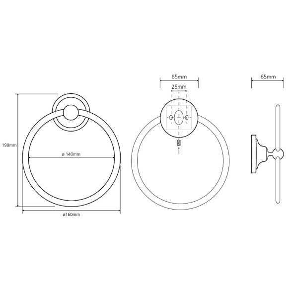 Кольцо для полотенец Bemeta Retro chrom 144304062 Хром Кольцо для полотенец Bemeta Retro chrom 144304062 Хром