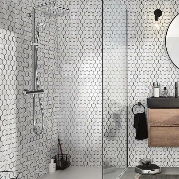 Душевая система Jacob Delafon Atom E36125-CP с термостатом Хром