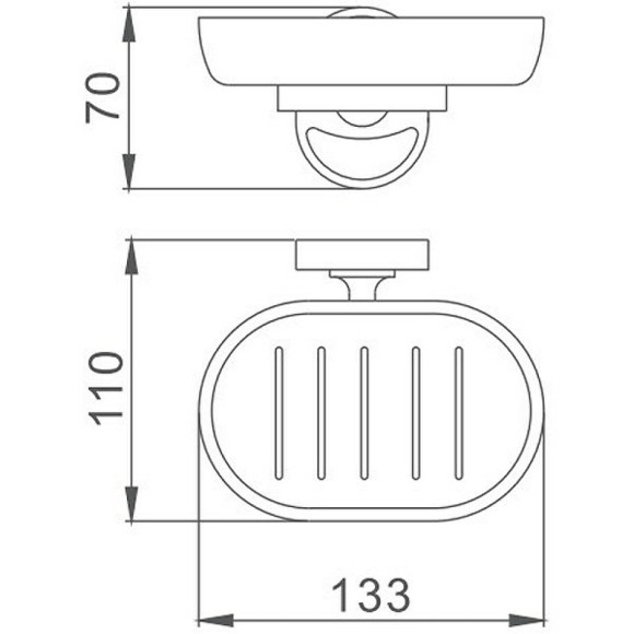 Мыльница Haiba HB1902 Хром Мыльница Haiba HB1902 Хром